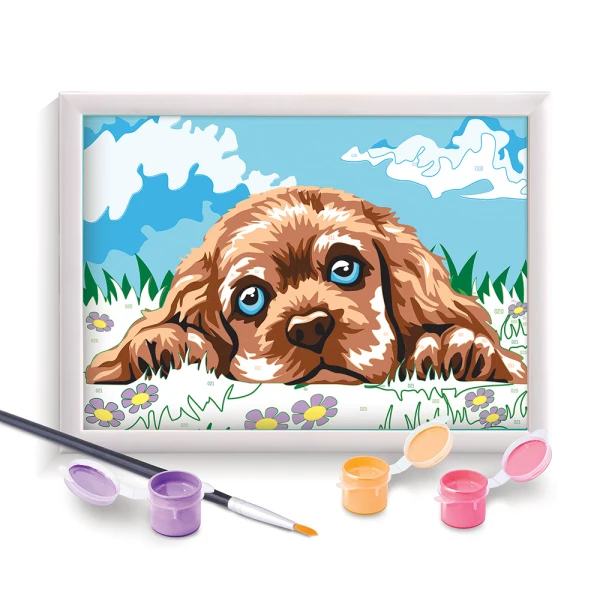 PAINT & FRAME ΖΩΓΡΑΦΙΖΩ ΜΕ ΑΡΙΘΜΟΥΣ LOVING PUPPY ΓΙΑ ΗΛΙΚΙΕΣ 9+ ΧΡΟΝΩΝ