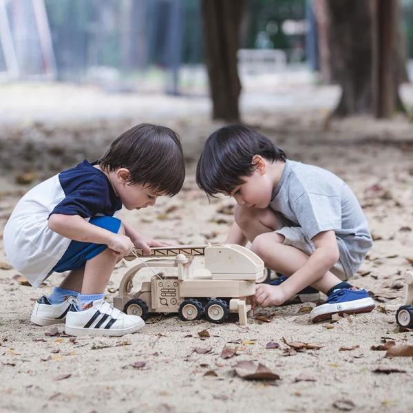 PLAN TOYS WOODEN FIRE VEHICLE