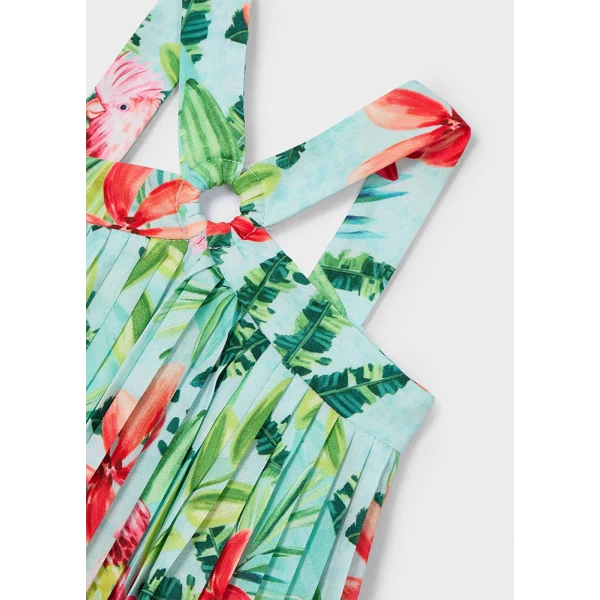 MAYORAL DRESS PLEATED PRINTED LIGHT BLUE 