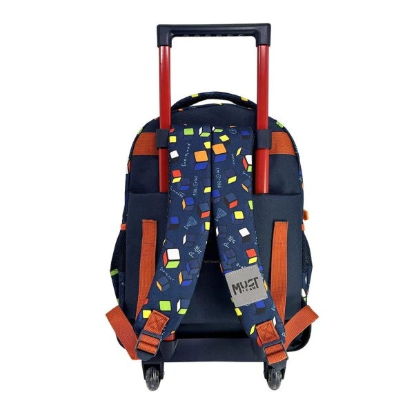 MUST TEAM SCHOOL TROLLEY BACKPACK 34x20x44 cm 3 CASES - THINK DIFFERENT