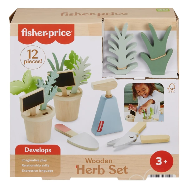 FISHER PRICE WOODEN HERB SET