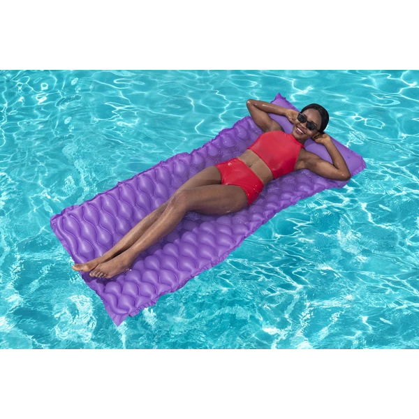 BESTWAY INFLATABLE SEA MATTRESS 213Χ86 cm FLOAT \'N ROLL PURPLE