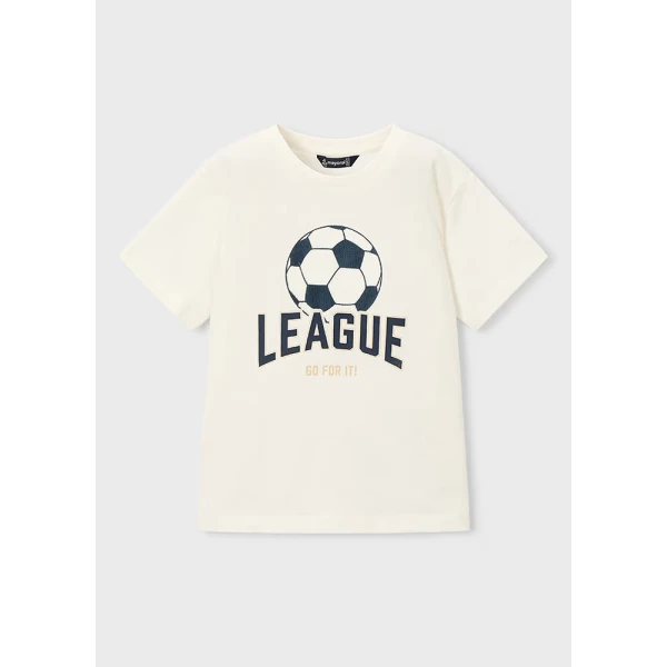MAYORAL BLOUSE SHORT SLEEVES LEAGUE CREAM 