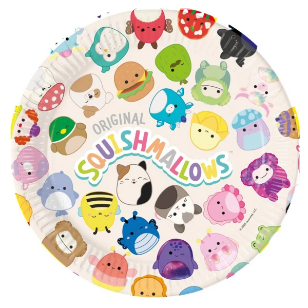 LARGE FSC PAPER PLATES 23 cm 8 pcs NEXT GENERATION SQUISHMALLOWS