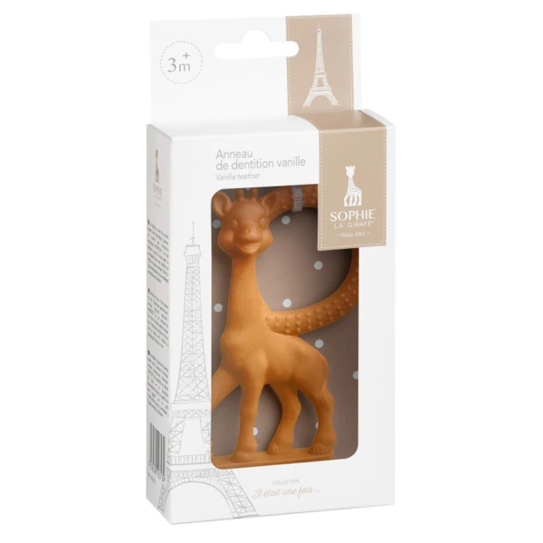 SOPHIE LA GIRAFE ΚΡΙΚΟΣ ΟΔΟΝΤΟΦΥΙΑΣ ΚΑΜΗΛΟΠΑΡΔΑΛΗ VANILLA ΣΕ ΚΟΥΤΙ ΔΩΡΟΥ - 3 ΧΡΩΜΑΤΑ