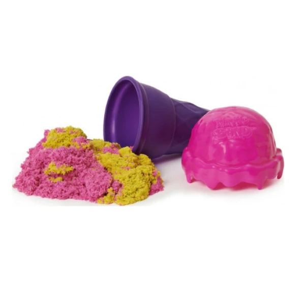 KNS KINETIC SAND SCENTED ICE CREAM CONTAINER - 2 COLOURS