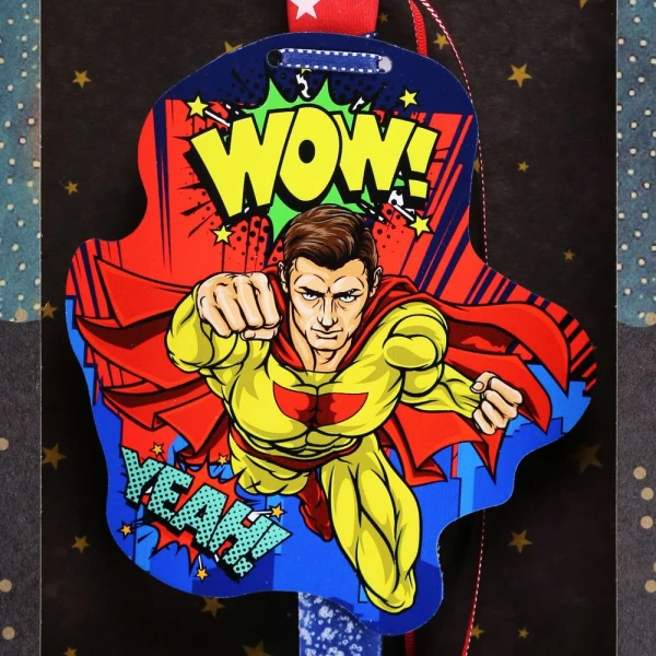 SYNCHRONIA ΧΕΙΡΟΠΟΙΗΤΗ ΛΑΜΠΑΔΑ 30 εκ. SUPER HERO WOW