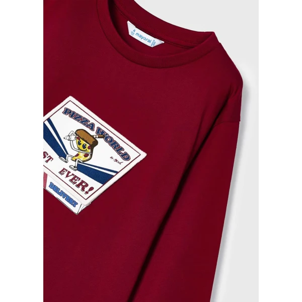 MAYORAL BLOUSE LONG SLEEVES PIZZA RED