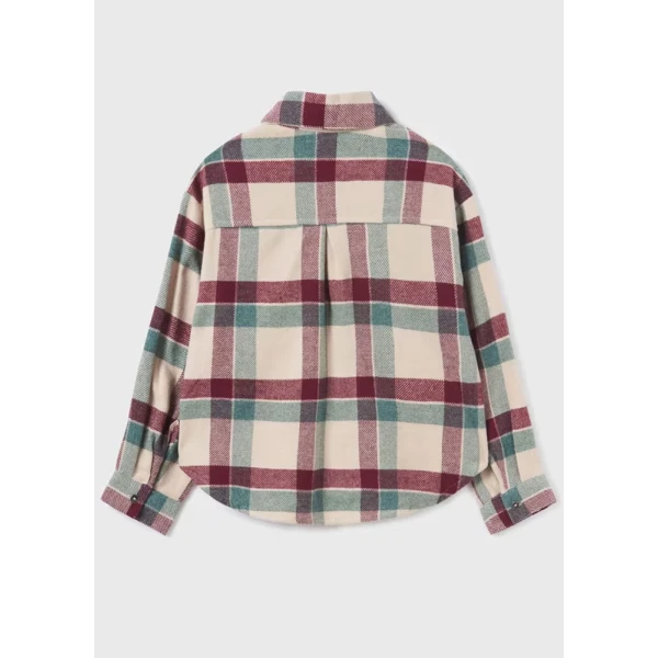 MAYORAL SHIRT CHECKED EGGPLANT