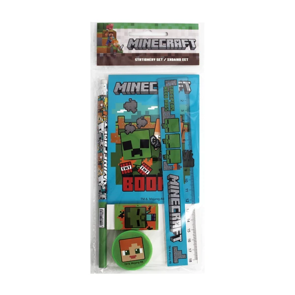 STATIONERY SET & NOTEBOOK MINECRAFT