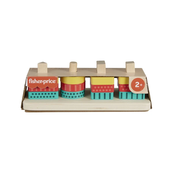 FISHER PRICE ΞΥΛΙΝΟ ΠΑΙΧΝΙΔΙ ΔΡΑΣΤΗΡΙΟΤΗΤΩΝ STACK & SORT SHAPES
