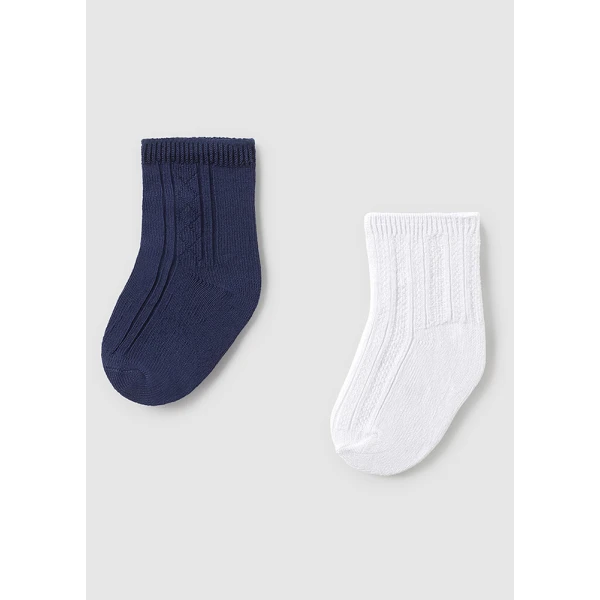 MAYORAL SET 2 SOCKS  WHITE-BLUE
