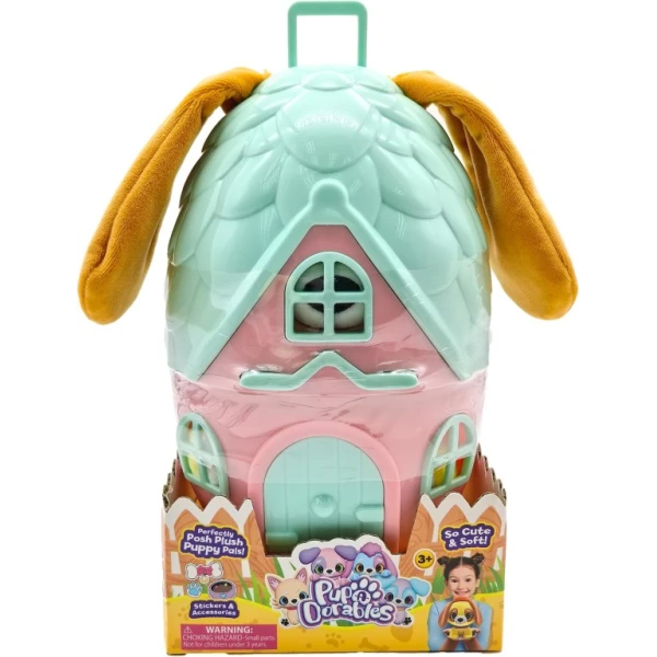 PUP A DORABLES PLUSH ANIMALS WITH HOUSE - SEVERAL DESIGNS