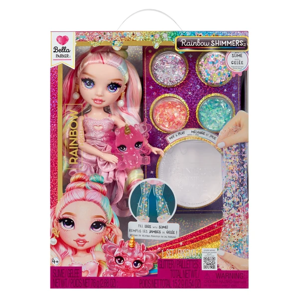 RAINBOW HIGH SHIMMERS ΚΟΥΚΛΑ ΜΟΔΑΣ ΚΑΙ SLIME BELLA