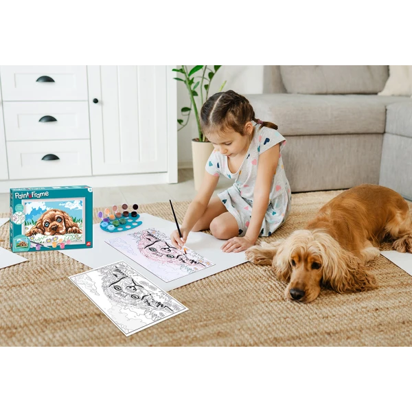 PAINT & FRAME ΖΩΓΡΑΦΙΖΩ ΜΕ ΑΡΙΘΜΟΥΣ LOVING PUPPY ΓΙΑ ΗΛΙΚΙΕΣ 9+ ΧΡΟΝΩΝ