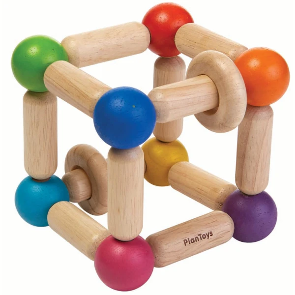 PLAN TOYS ΞΥΛΙΝΟΣ ΚΥΒΟΣ ΜΕ ΔΑΚΤΥΛΙΟΥΣ