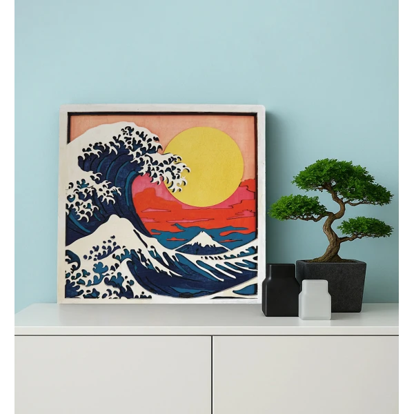 SPLAT PLANET ΞΥΛΙΝΗ 3D ΚΑΤΑΣΚΕΥΗ ΖΩΓΡΑΦΙΚΗΣ GREAT WAVE