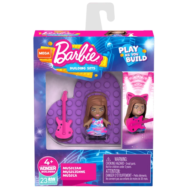 MEGA BLOKS BARBIE FIGURE WITH ACCESSORIES 25 pcs - MUSICIAN