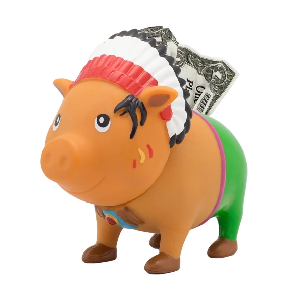 LILALU ΚΟΥΜΠΑΡΑΣ PIGGY INDIAN CHIEF