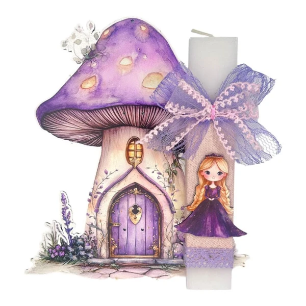 FEELING WOOD HANDMADE CANDLE PRINCESS PURPLE