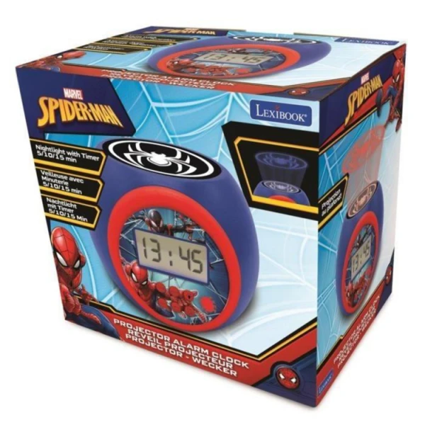 LEXIBOOK SPIDERMAN ALARM CLOCK PROJECTOR WITH TIMER