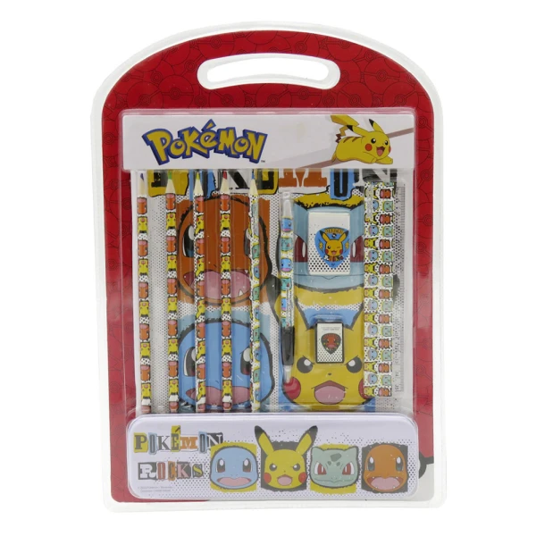 ΣΕΤ ΣΧΟΛΙΚΩΝ ΜΕ ΜΕΤΑΛΛΙΚΗ ΚΑΣΕΤΙΝΑ POKEMON