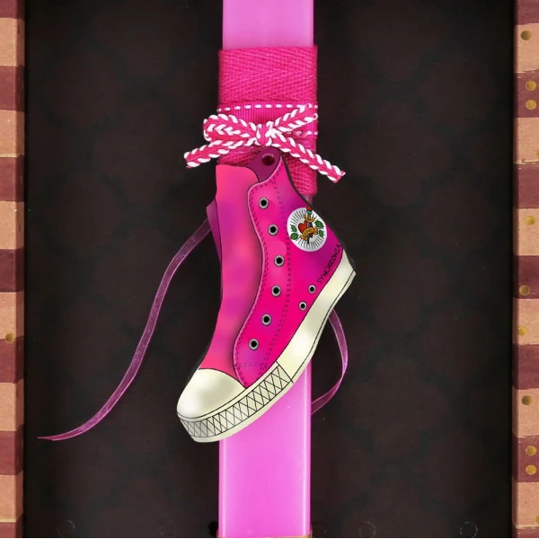 SYNCHRONIA HANDMADE CANDLE 30 cm BASIC - SNEAKER PINK