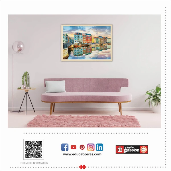 EDUCA PUZZLE 2000 pcs SUNSET AT COPENHAGEN HARBOUR