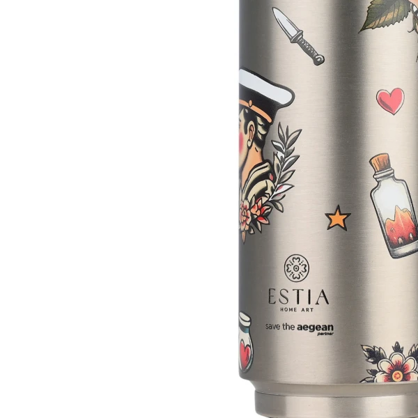 ESTIA HOME ART TRAVEL CUP 500ml - OLD SCHOOL INK