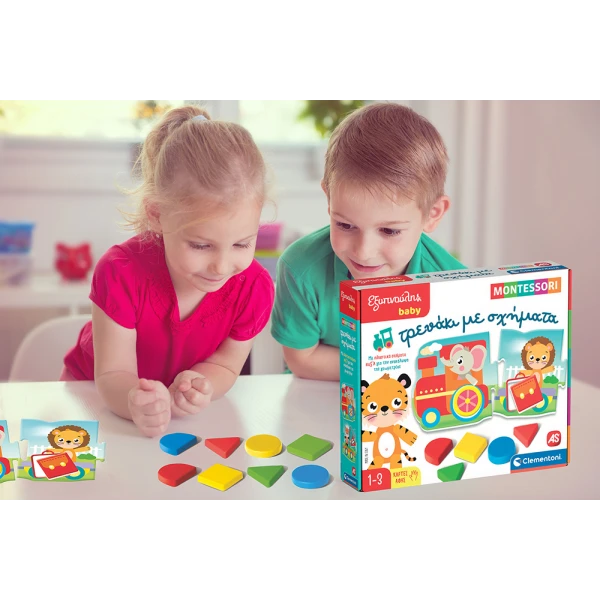 ΕΞΥΠΝΟΥΛΗΣ BABY MONTESSORI ΕΚΠΑΙΔΕΥΤΙΚΟ ΠΑΙΧΝΙΔΙ ΤΡΕΝΑΚΙ ΜΕ ΣΧΗΜΑΤΑ ΓΙΑ 12-36 ΜΗΝΩΝ