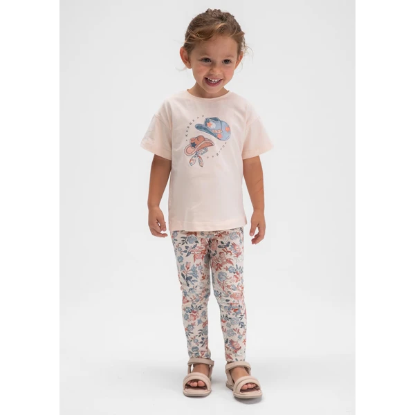 MAYORAL SET LEGGINGS PRINTED SALMON 