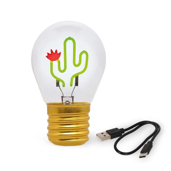 LEGAMI TABLE LIGHTBULB-SHAPED TABLE LAMP BULB FICTION - CACTUS