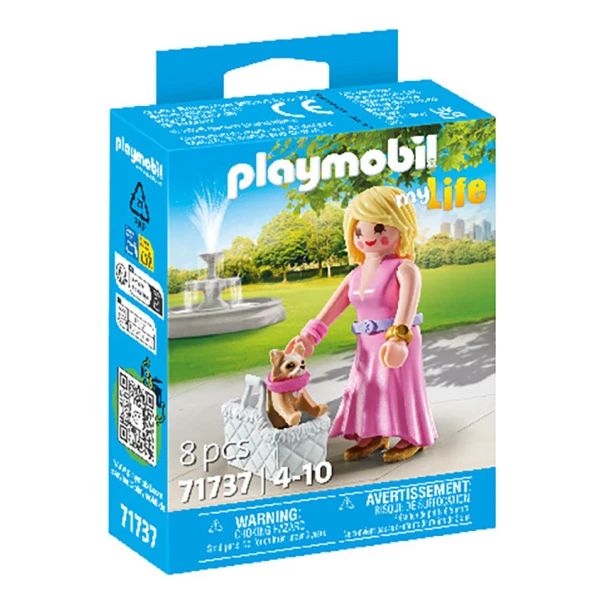 PLAYMOBIL MY LIFE WOMAN WITH CHIHUAHUA AND BASKET
