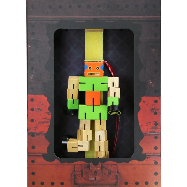 SYNCHRONIA HANDMADE CANDLE 30 cm WOODEN TRANSFORMER - YELLOW