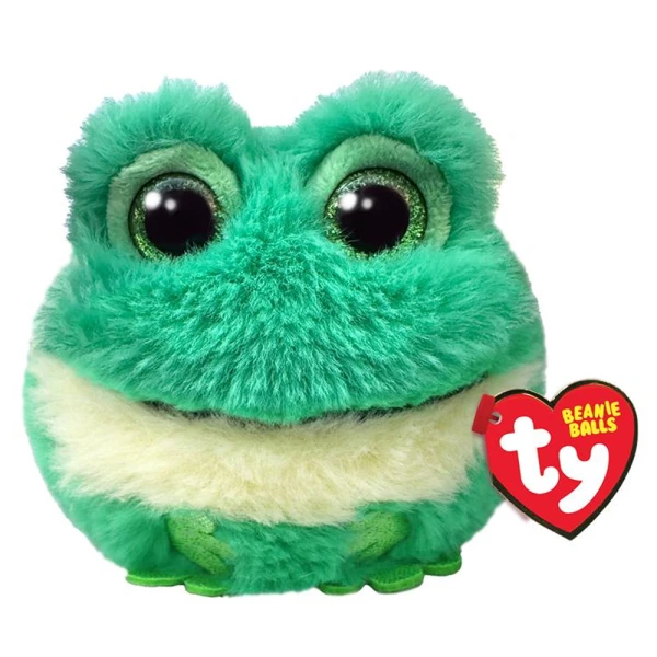 TY BEANIE BALLS FLUFFY GILLY THE FROG