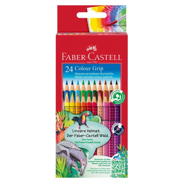 FABER-CASTELL WOODEN COLOURS GRIP 24 pcs 