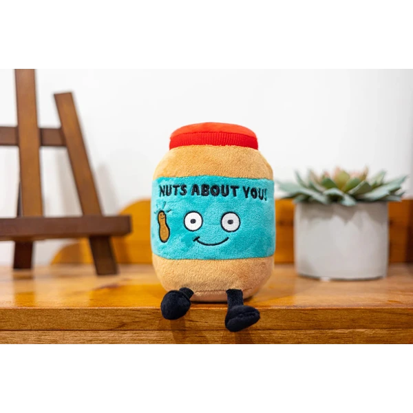 PUNCHKINS PLUSH SMILING PEANUT BUTTER JAR - NUTS ABOUT YOU