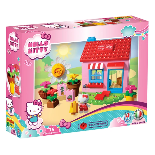 UNICOPLUS ΤΟΥΒΛΑΚΙΑ ΣΠΙΤΑΚΙ ΜΕ ΚΗΠΟ HELLO KITTY 75 τεμ.