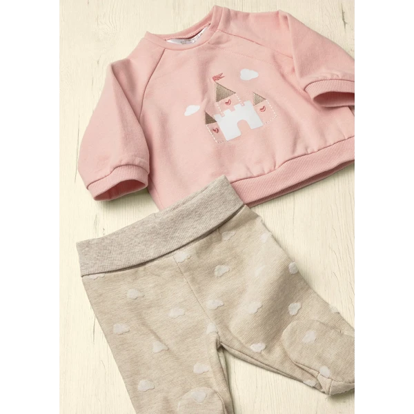 MAYORAL SET TRACKSUIT CLOSED FOOT BABY PINK