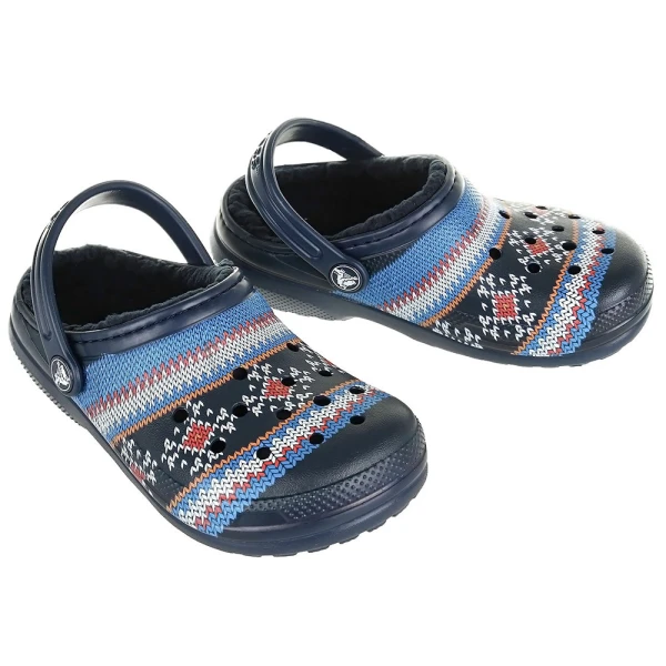 CROCS CLASSIC PRINTED LINED CLOG K NAVY