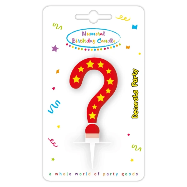 BIRTHDAY CANDLE WITH STARS QUESTIONMARK
