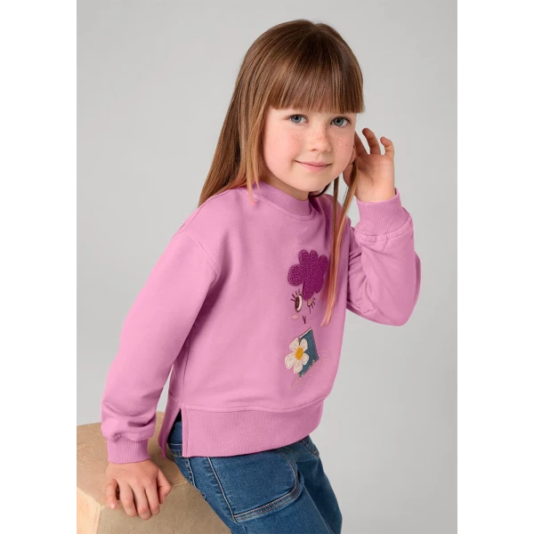 MAYORAL SWEATER EMBROIDERY PINK