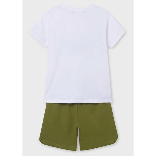 MAYORAL SET COTTON PLAYLIST WHITE-GREEN