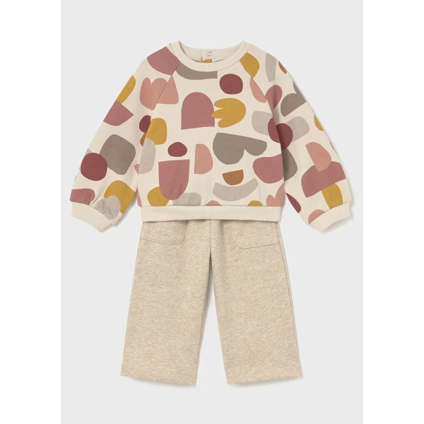 MAYORAL TRACKSUIT SWEATSHIRT PRINTED DARK BEIGE