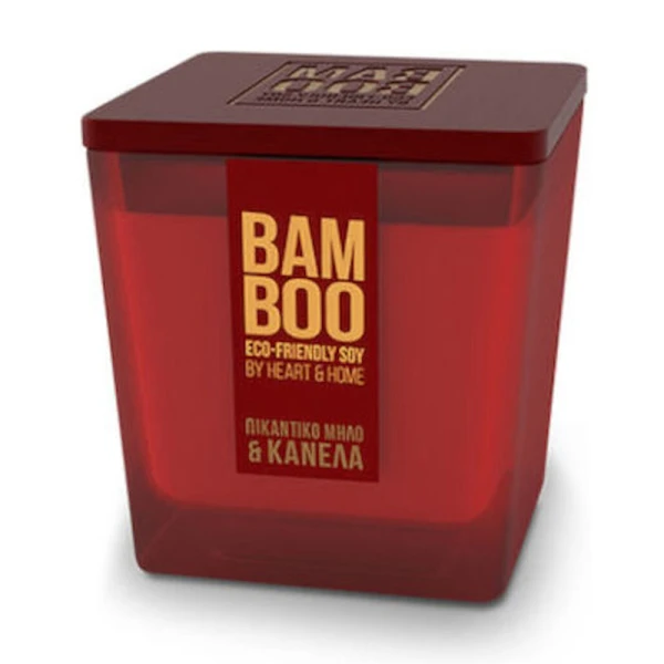 HEART & HOME BAMBOO CANDLE 210gr SPICY APPLE AND CINNAMON