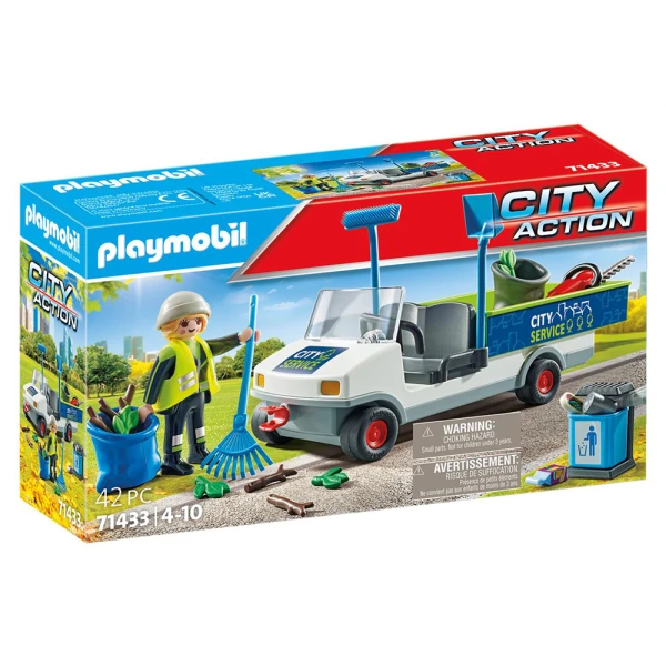 PLAYMOBIL CITY ACTION STREET CLEANER WITH E-VEHICLE