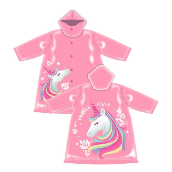 PVC RAINCOAT UNICORN PINK