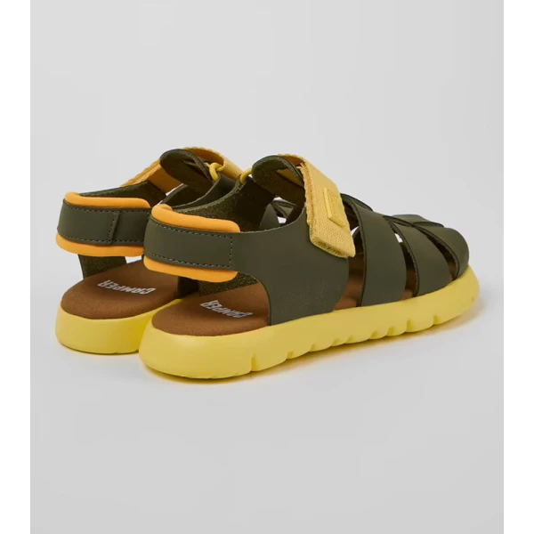 CAMPER KIDS SANDALS BOY ORUGA YELLOW-GREEN