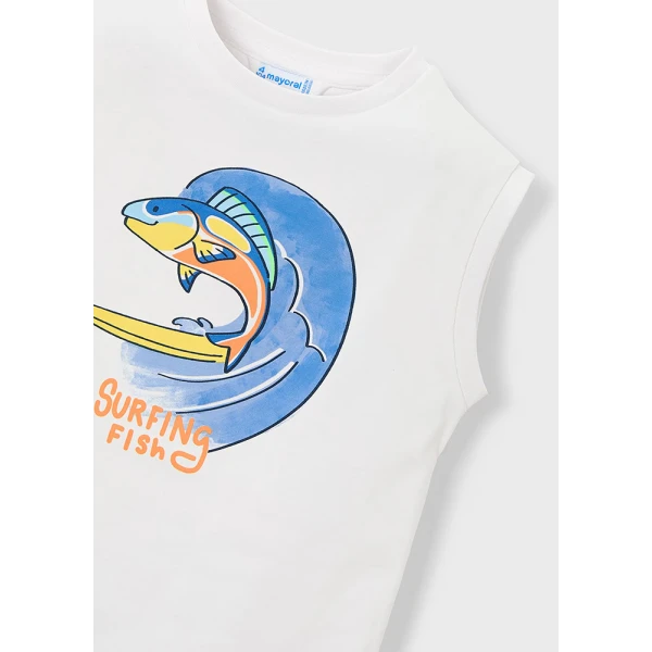 MAYORAL ΜΠΛΟΥΖΑ SURFING FISH ΛΕΥΚΟ 