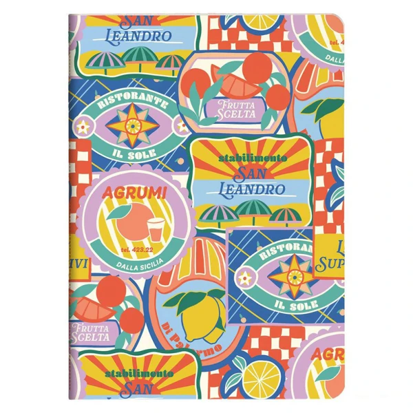 D. AMORE A5 RULED STAPLED NOTEBOOK - 3 DESINGS